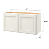 allen + roth McKeller 30-in W x 15.125-in H x 12-in D Linen Wall Fully Assembled Cabinet (Flat Panel Mitered Door Style)