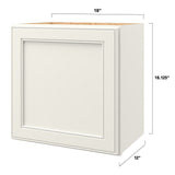 allen + roth McKeller 18-in W x 18.125-in H x 12-in D Linen Wall Fully Assembled Cabinet (Flat Panel Square Door Style)