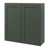 allen + roth Galway 36-in W x 36.125-in H x 12-in D Sage Wall Fully Assembled Cabinet (Flat Panel Shaker Door Style)
