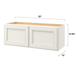 allen + roth McKeller 33-in W x 12.125-in H x 12-in D Linen Wall Fully Assembled Cabinet (Flat Panel Square Door Style)