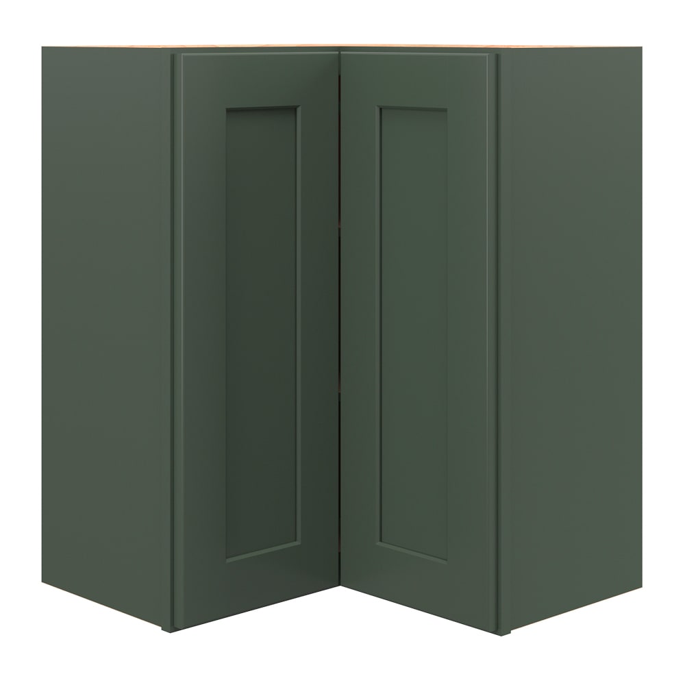 allen + roth Galway 24-in W x 30.125-in H x 12-in D Sage Blind Corner Wall Fully Assembled Cabinet (Flat Panel Shaker Style)