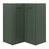 allen + roth Galway 24-in W x 30.125-in H x 12-in D Sage Blind Corner Wall Fully Assembled Cabinet (Flat Panel Shaker Style)