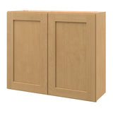 allen + roth Innsbrook 36-in W x 30.125-in H x 12-in D Rye Wall Fully Assembled Cabinet (Flat Panel Shaker Door Style)
