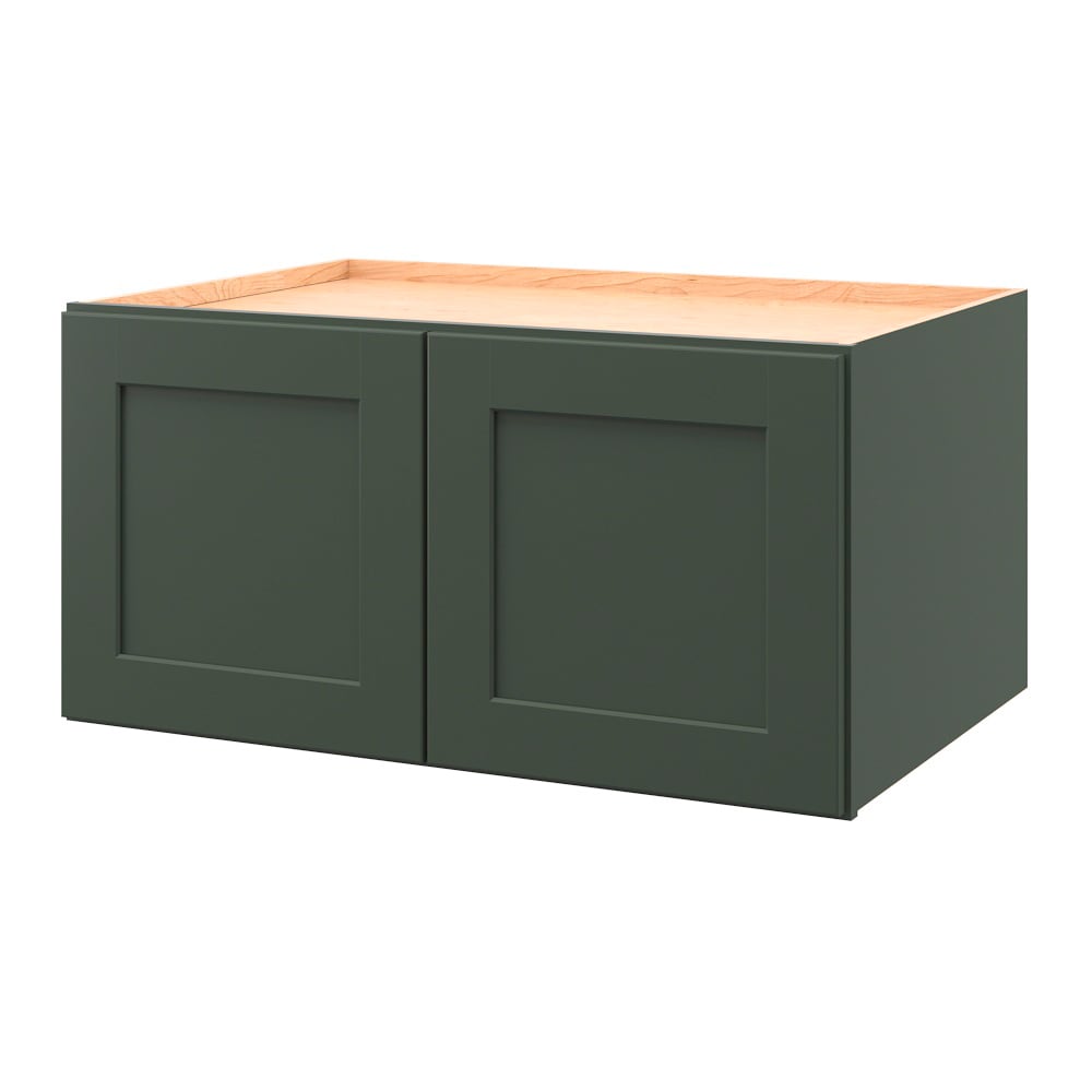 allen + roth Galway 36-in W x 18.125-in H x 24-in D Sage Wall Fully Assembled Cabinet (Flat Panel Shaker Door Style)