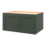 allen + roth Galway 36-in W x 18.125-in H x 24-in D Sage Wall Fully Assembled Cabinet (Flat Panel Shaker Door Style)