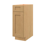 allen + roth Innsbrook 12-in W x 34.5-in H x 24-in D Rye 1-Drawer Base Fully Assembled Cabinet (Flat Panel Shaker Style)