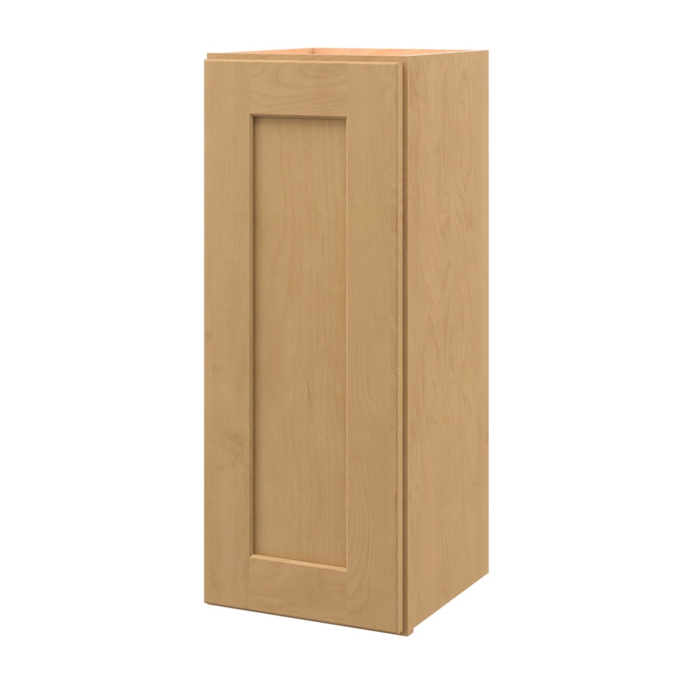 allen + roth Innsbrook 12-in W x 30.125-in H x 12-in D Rye Wall Fully Assembled Cabinet (Flat Panel Shaker Door Style)