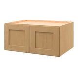 allen + roth Innsbrook 33-in W x 15.125-in H x 24-in D Rye Wall Fully Assembled Cabinet (Flat Panel Shaker Door Style)