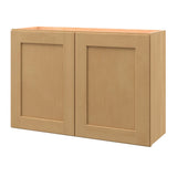 allen + roth Innsbrook 36-in W x 24.5-in H x 12-in D Rye Wall Fully Assembled Cabinet (Flat Panel Shaker Door Style)