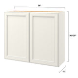 allen + roth McKeller 36-in W x 30.125-in H x 12-in D Linen Wall Fully Assembled Cabinet (Flat Panel Square Door Style)