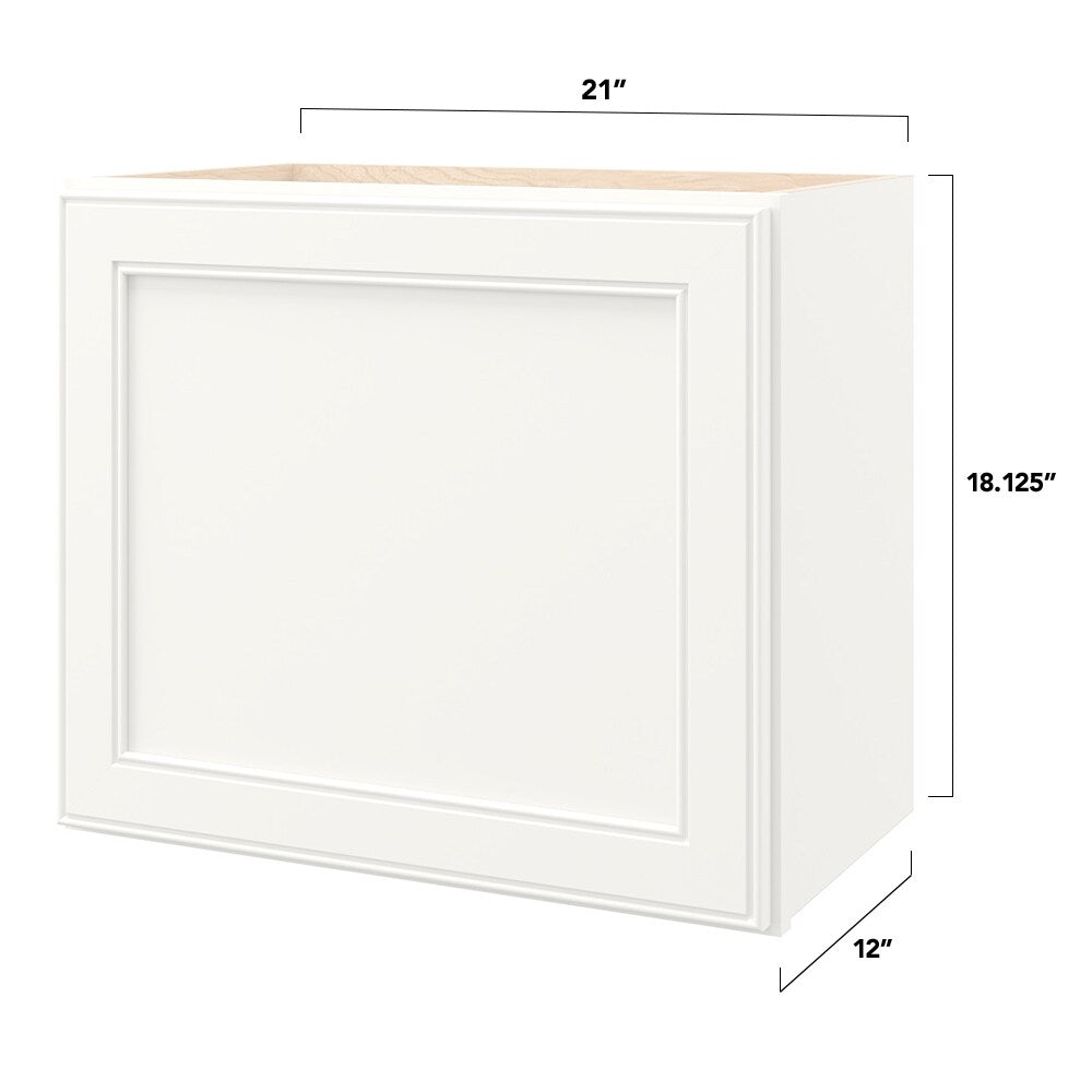 allen + roth McKeller 21-in W x 18.125-in H x 12-in D Linen Wall Fully Assembled Cabinet (Flat Panel Square Door Style)