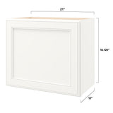 allen + roth McKeller 21-in W x 18.125-in H x 12-in D Linen Wall Fully Assembled Cabinet (Flat Panel Square Door Style)