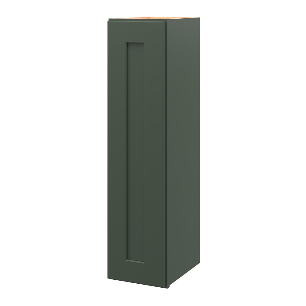 allen + roth Galway 9-in W x 36.125-in H x 12-in D Sage Wall Fully Assembled Cabinet (Flat Panel Shaker Door Style)