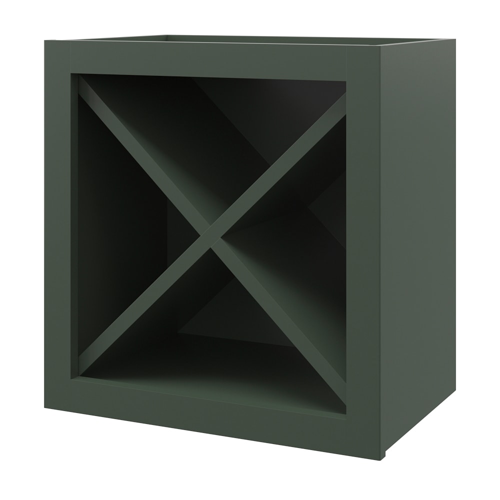 allen + roth Heathrow 18-in W x 18.125-in H x 12-in D Sage Open Cube Organizer Wall Fully Assembled Cabinet (Recessed Panel Style)
