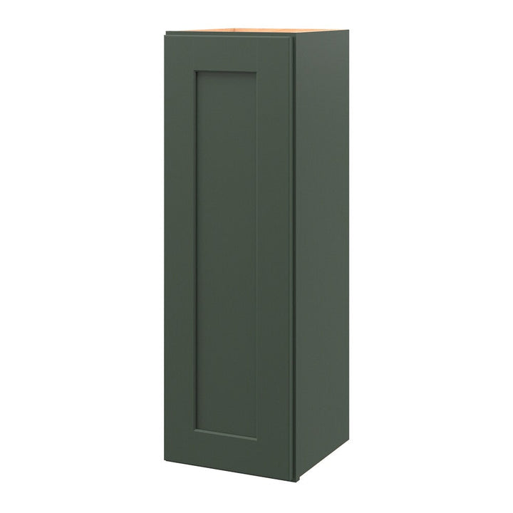 allen + roth Galway 12-in W x 36.125-in H x 12-in D Sage Wall Fully Assembled Cabinet (Flat Panel Shaker Door Style)