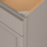 Diamond NOW Wintucket 9-in W x 30-in H x 12-in D Cloud Gray Wall Fully Assembled Cabinet (Recessed Panel Square Door Style)