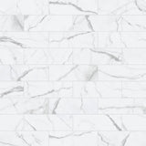 Satori Regent Statuario Glossy 4-in x 12-in Ceramic Marble-Look Wall Tile