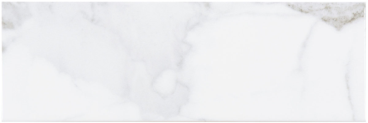 Satori Regent Statuario 24-in x 24-in Polished Porcelain Marble-Look Floor and Wall Tile (3.87-sq ft per piece)