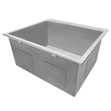 Ruvati Brushed Stainless Steel Drop-In Laundry Sink 25-inch x 22-inch