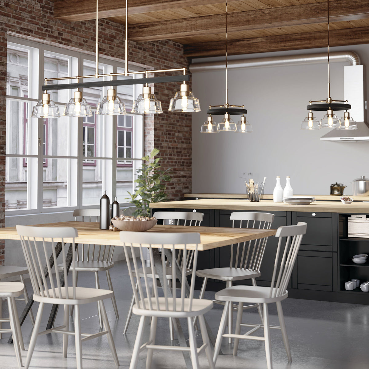 Kichler Eastmont 5-Light Polished Nickel Industrial Chandelier