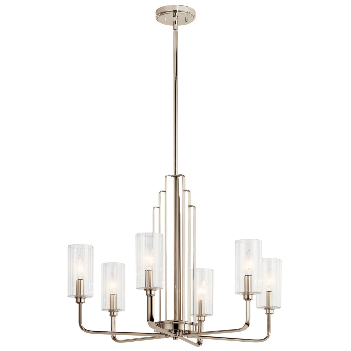 Kichler Kimrose 6-Light Polished Nickel Vintage Chandelier