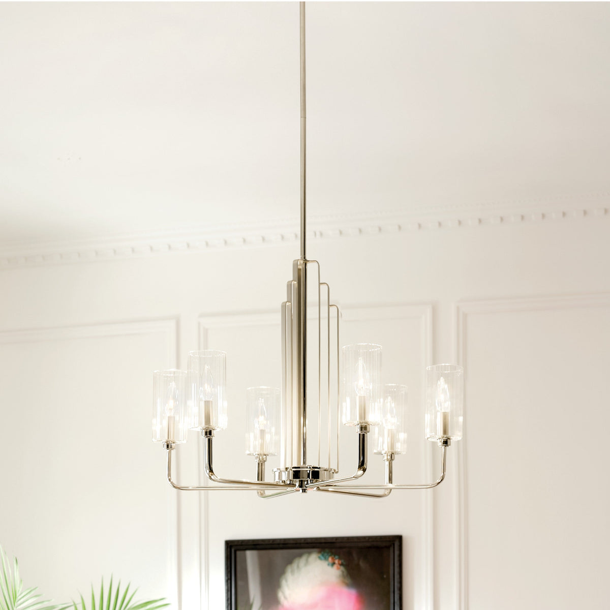Kichler Kimrose 6-Light Polished Nickel Vintage Chandelier