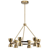 Kichler Baland 12-Light Brushed Mid-century Led Chandelier