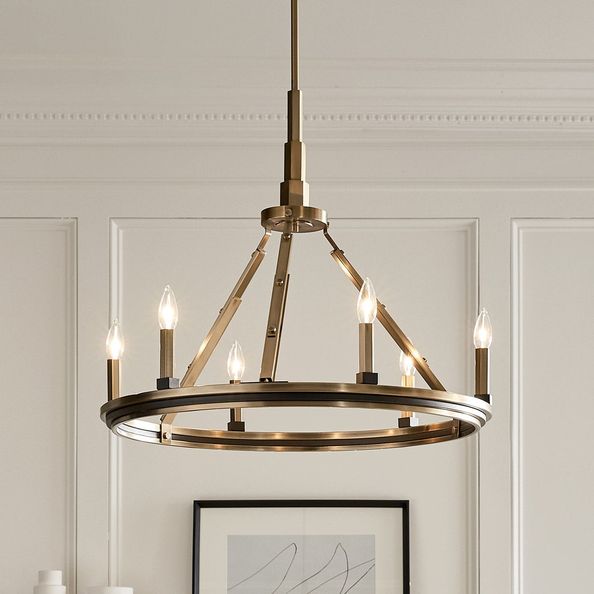 Kichler Emmala 6-Light Brushed Vintage Chandelier