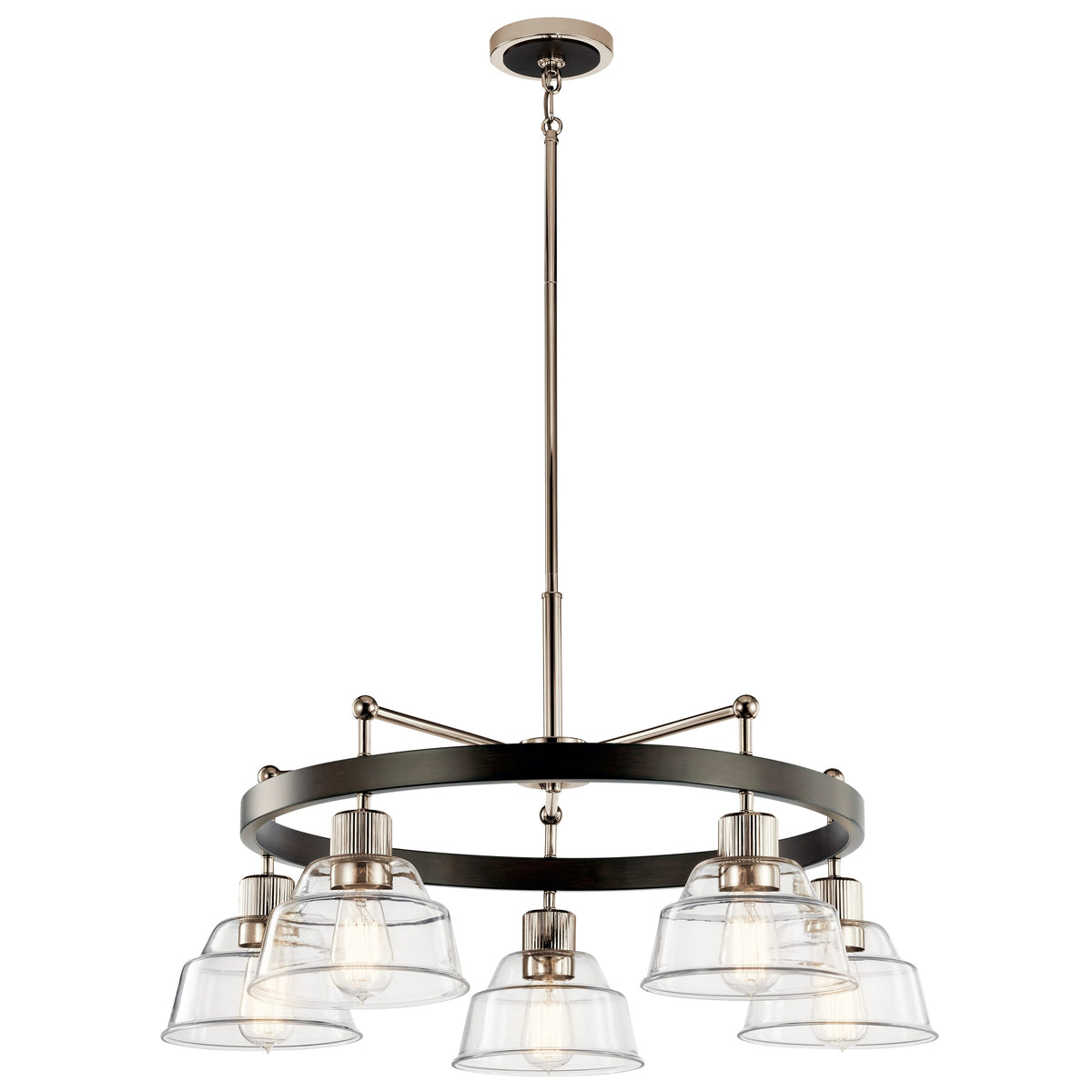 Kichler Eastmont 5-Light Polished Nickel Industrial Chandelier