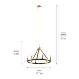 Kichler Emmala 6-Light Brushed Vintage Chandelier