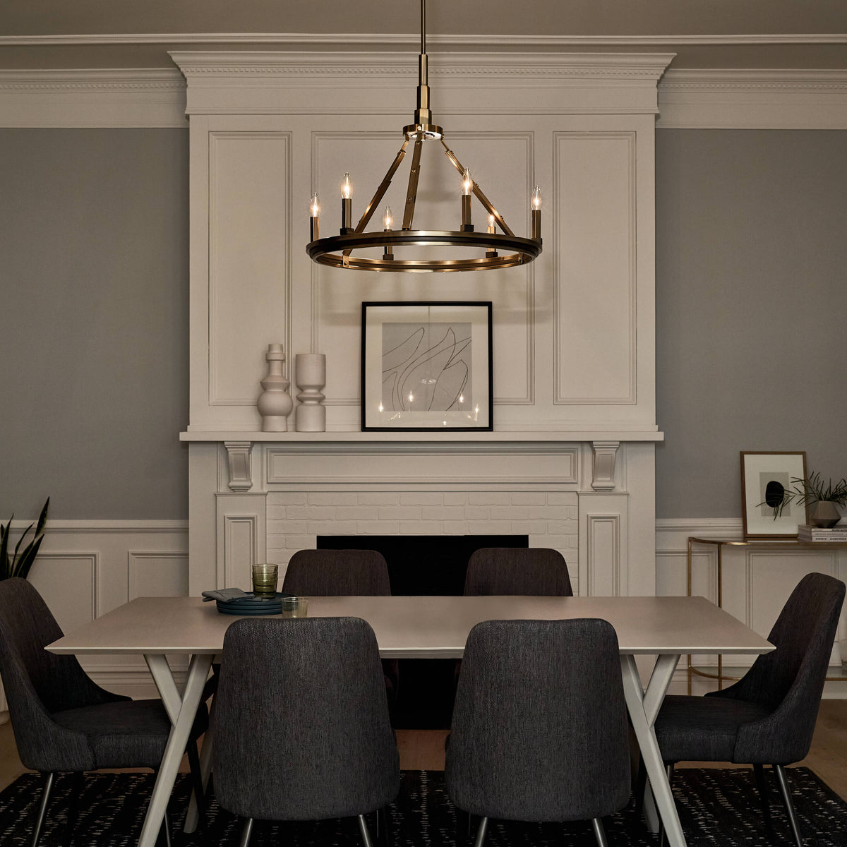 Kichler Emmala 6-Light Brushed Vintage Chandelier