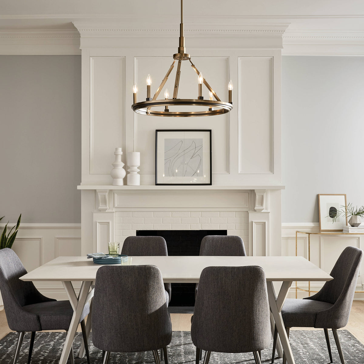 Kichler Emmala 6-Light Brushed Vintage Chandelier
