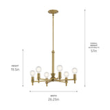 Kichler Torvee 6-Light Brushed Vintage Chandelier