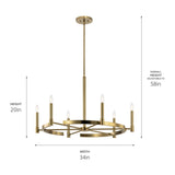 Kichler Tolani 6-Light Brushed Modern/Contemporary Chandelier