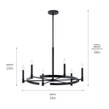Kichler Tolani 6-Light Black Modern/Contemporary Chandelier