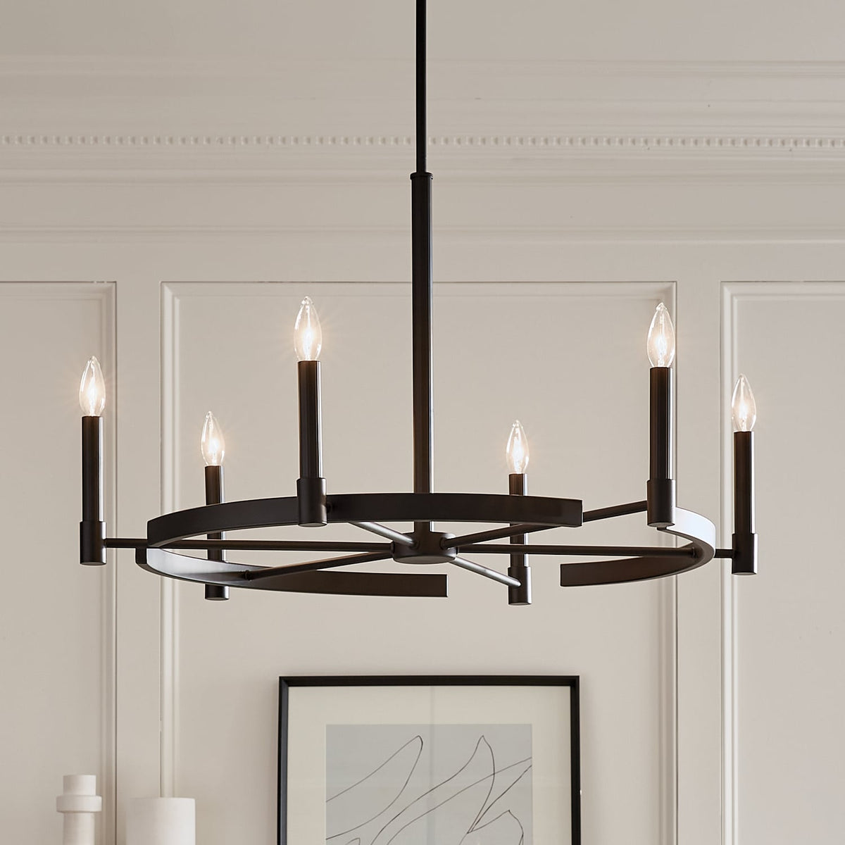 Kichler Tolani 6-Light Black Modern/Contemporary Chandelier