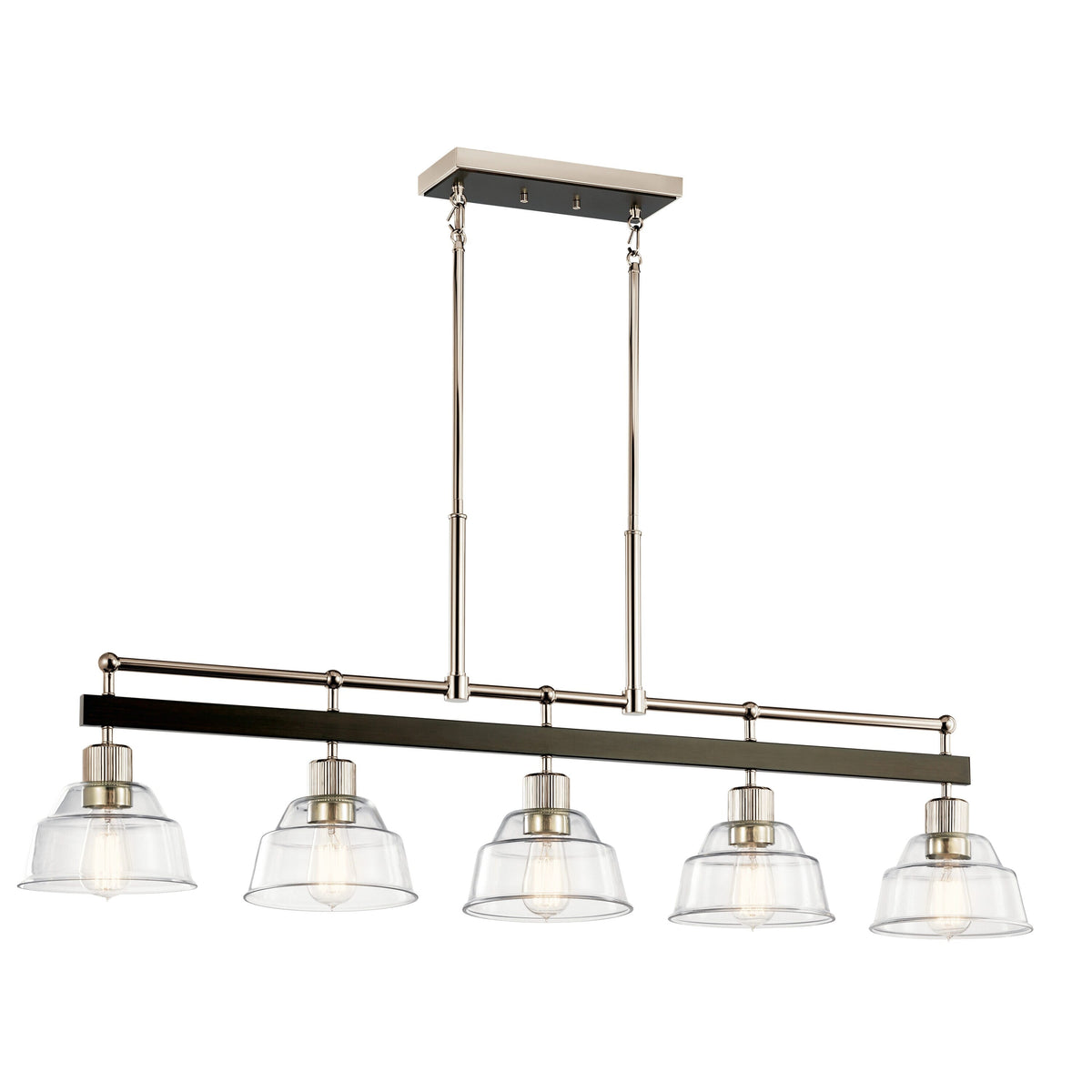 Kichler Eastmont 5-Light Polished Nickel Industrial Chandelier