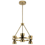 Kichler Baland 6-Light Brushed Mid-century Led Chandelier