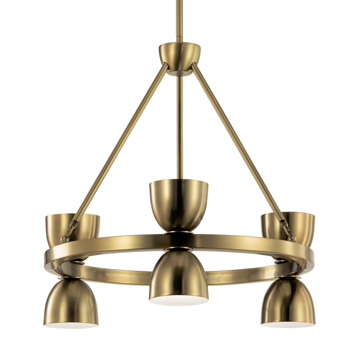 Kichler Baland 6-Light Brushed Mid-century Led Chandelier