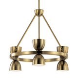 Kichler Baland 6-Light Brushed Mid-century Led Chandelier
