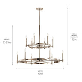 Kichler Tolani 12-Light Polished Nickel Modern/Contemporary Chandelier