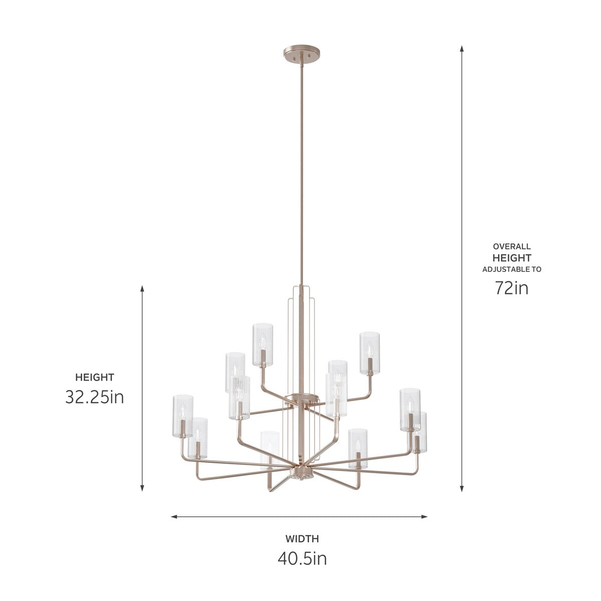 Kichler Kimrose 12-Light Polished Nickel Vintage Chandelier
