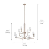 Kichler Kimrose 12-Light Polished Nickel Vintage Chandelier