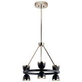 Kichler Baland 6-Light Black Mid-century Led Chandelier