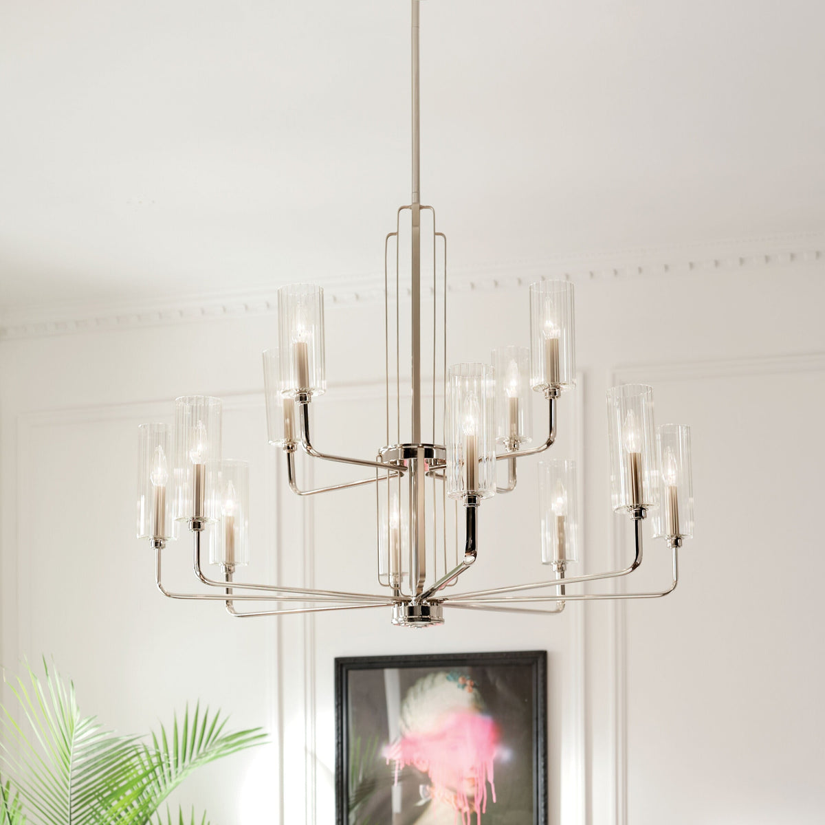 Kichler Kimrose 12-Light Polished Nickel Vintage Chandelier