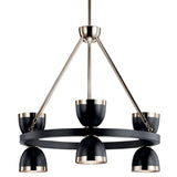 Kichler Baland 6-Light Black Mid-century Led Chandelier