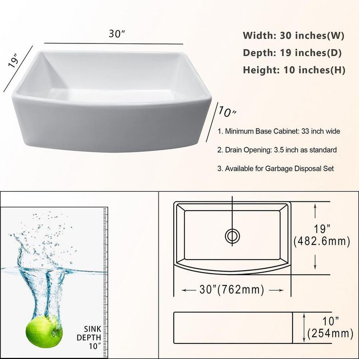 Fireclay 33 in. Single Bowl Porcelain Ceramic Farmhouse Apron-Front Kitchen Sink in White