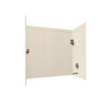 Swan 33-1/2 in. x 60 in. x 60 in. 3-Piece Easy Up Adhesive Tub Wall, Tahiti Sand