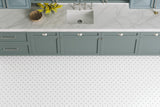 Satori Hudson Brilliant White and Gray 10-in x 12-in Matte Porcelain Hexagon Mosaic Floor and Wall Tile (0.82-sq. ft/ Piece)