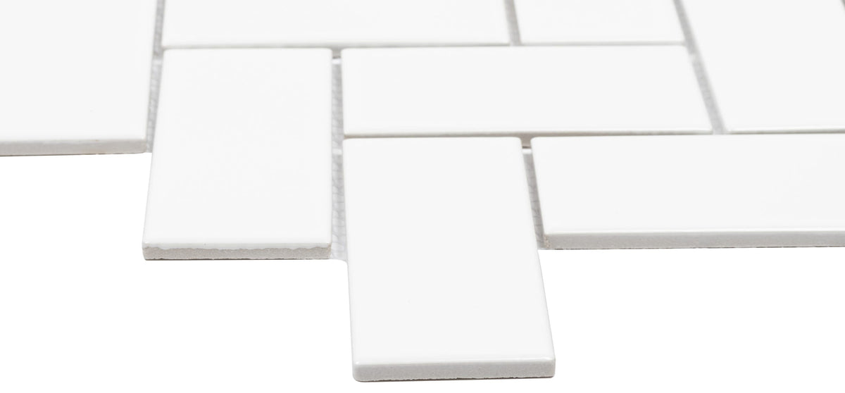 Satori Hudson 11-in x 11-in Glossy Porcelain Subway Mosaic Wall Tile (0.79-sq. ft/ Piece)